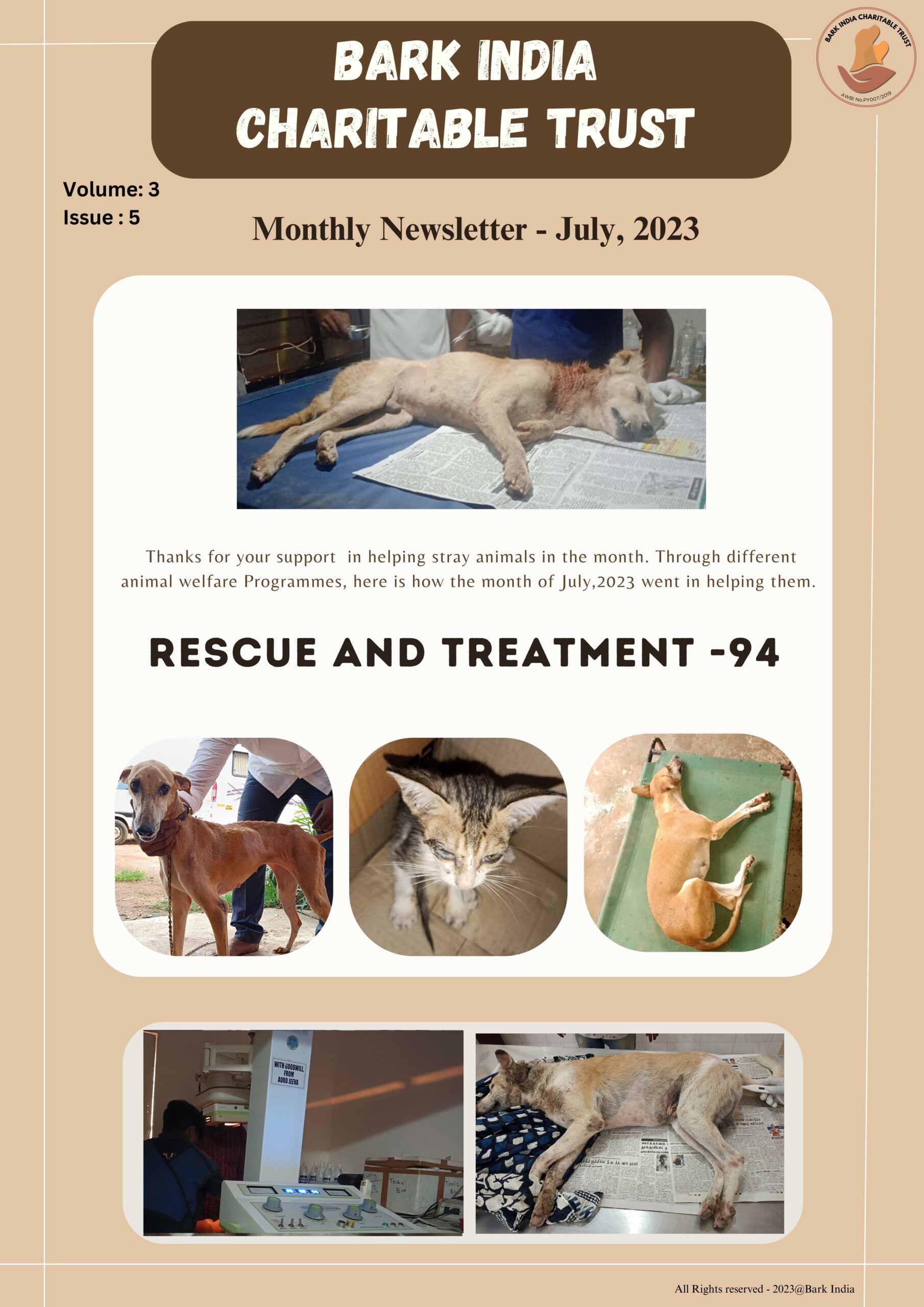 Support Animal rescue and treatment- Donate for animal charity - Bark India